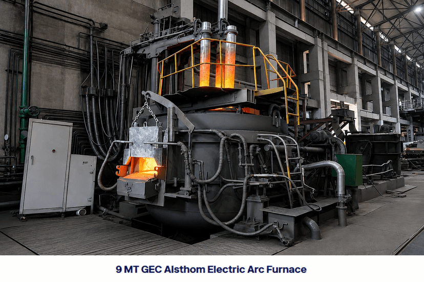 9 MT GEC Alsthom Electric Arc Furnace
