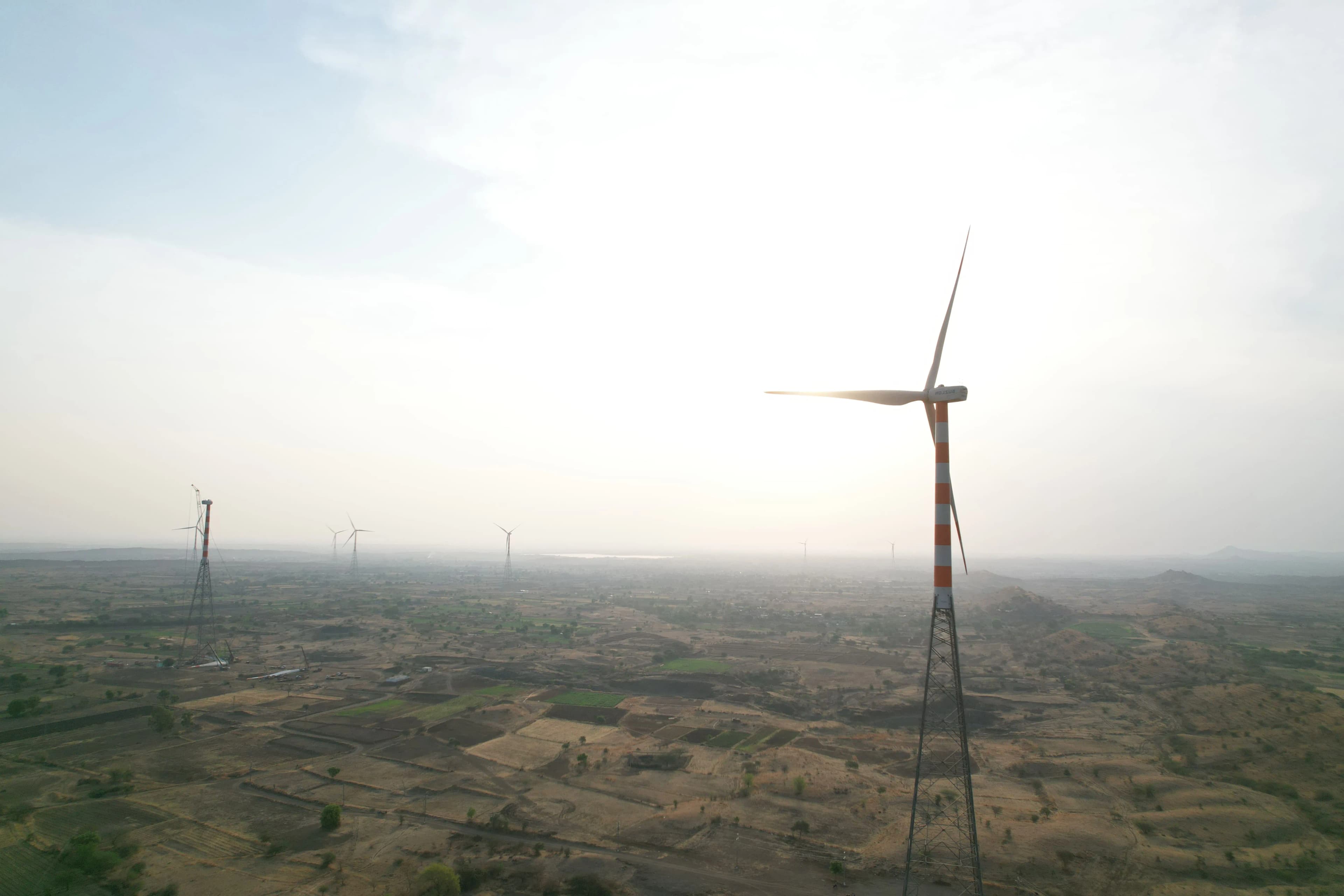 Wind turbines at a Graphite India renewable energy site